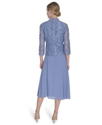 Petite Soutache Jacket and Fit & Flare Dress, 2-Piece Set