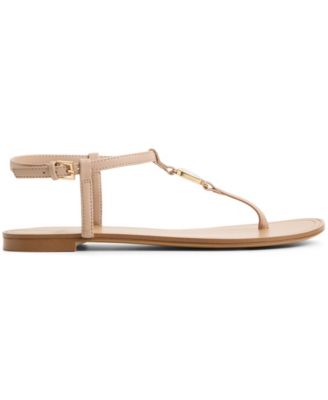Women's Sandstone T-Strap Flat Sandals