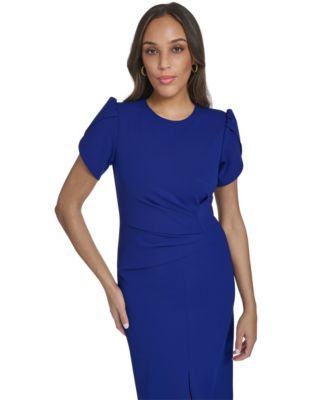 Women's Scuba Crepe Crew Neck Bodycon Dress