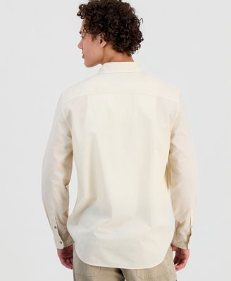 Men's Crinkle Pocket Long-Sleeve Shirt