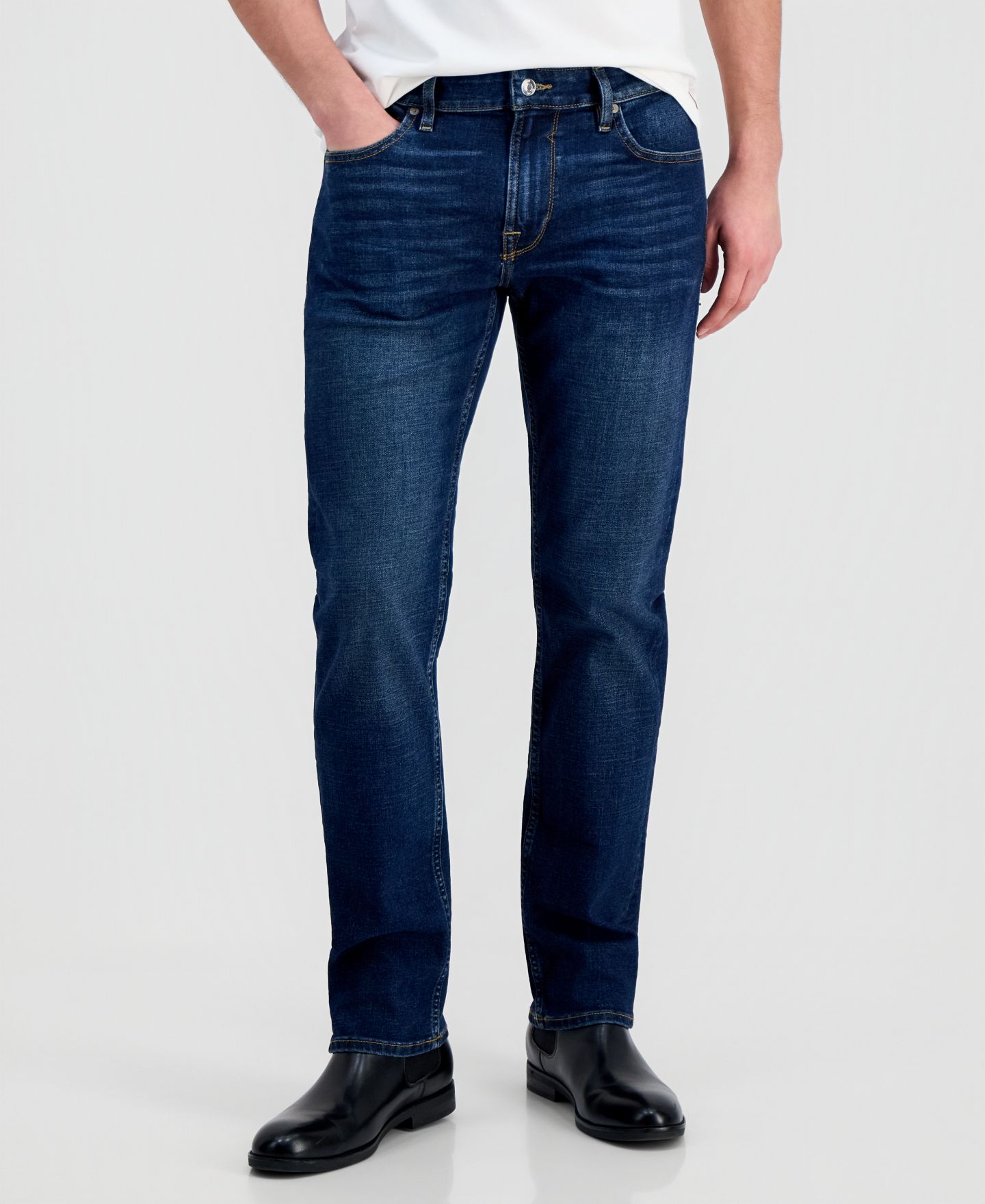 Мужские джинсы GUESS Slim Straight Fit, цвет: Синий — фото 3