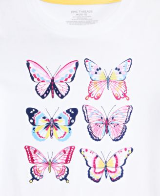 Girls' 5-20 Butterflies T-Shirt
