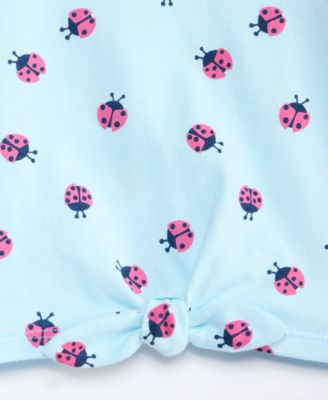 Girls' 12M-5T Ladybug-Print Tie T-Shirt