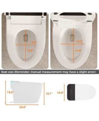 Smart Toilet With 110V High-Pulse Configuration Rapid Heating Antibacterial Seat Wireless Remote Control IPX4 Water Resistance