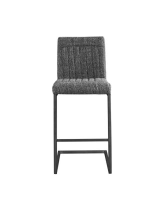 Speckled Gray Tufted Bar Stool - 2 Sets