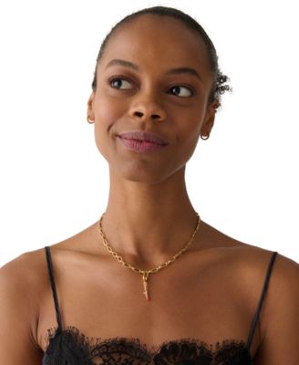 I Love You Gold-Tone Charm Pendant