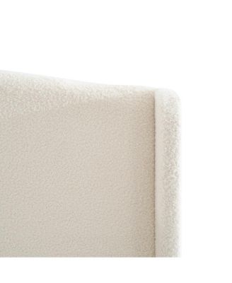 Queen Size Teddy Velvet Upholstered Bed Frame with Headboard and Footboard