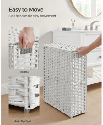 Slim Laundry Hamper with Lid Compact and Stylish for Efficient Laundry Storage