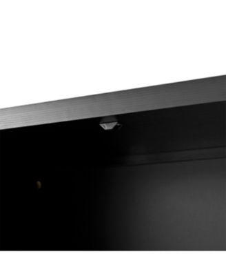 70" Black Kitchen Pantry Cabinet with 2 Shelves, 6 Doors, 3 Drawers