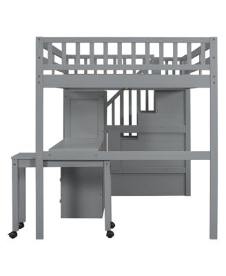  Loft Bed with Stairs & Storage - Multifunctional Kids Furniture