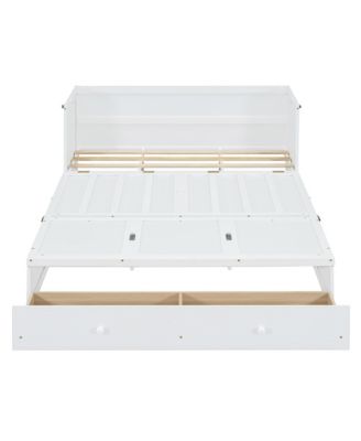 Queen Size Murphy Bed with USB Port and a Large Drawer