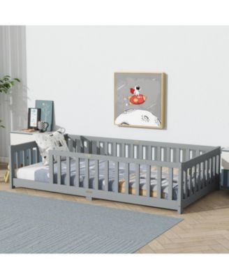 Twin Floor Bed with Fence