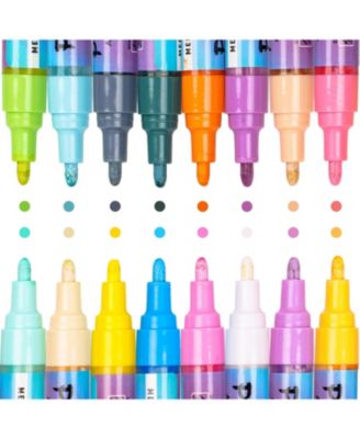 Pastel Acrylic Paint Pens  - Medium Point Tip Brush Pens & Fabric Markers for Drawing & Art Supplies - Acrylic Paint Markers