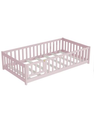  Twin Floor Bed with Fence & Door