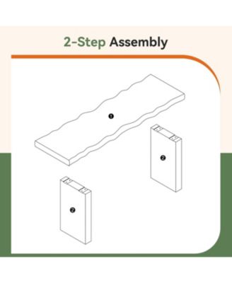 47" Solid Wood Bench, Farmhouse Entryway Bench for Bedroom, Dining Bench for Kitchen, Entryway, Mudroom, Easy Assembly, Brown