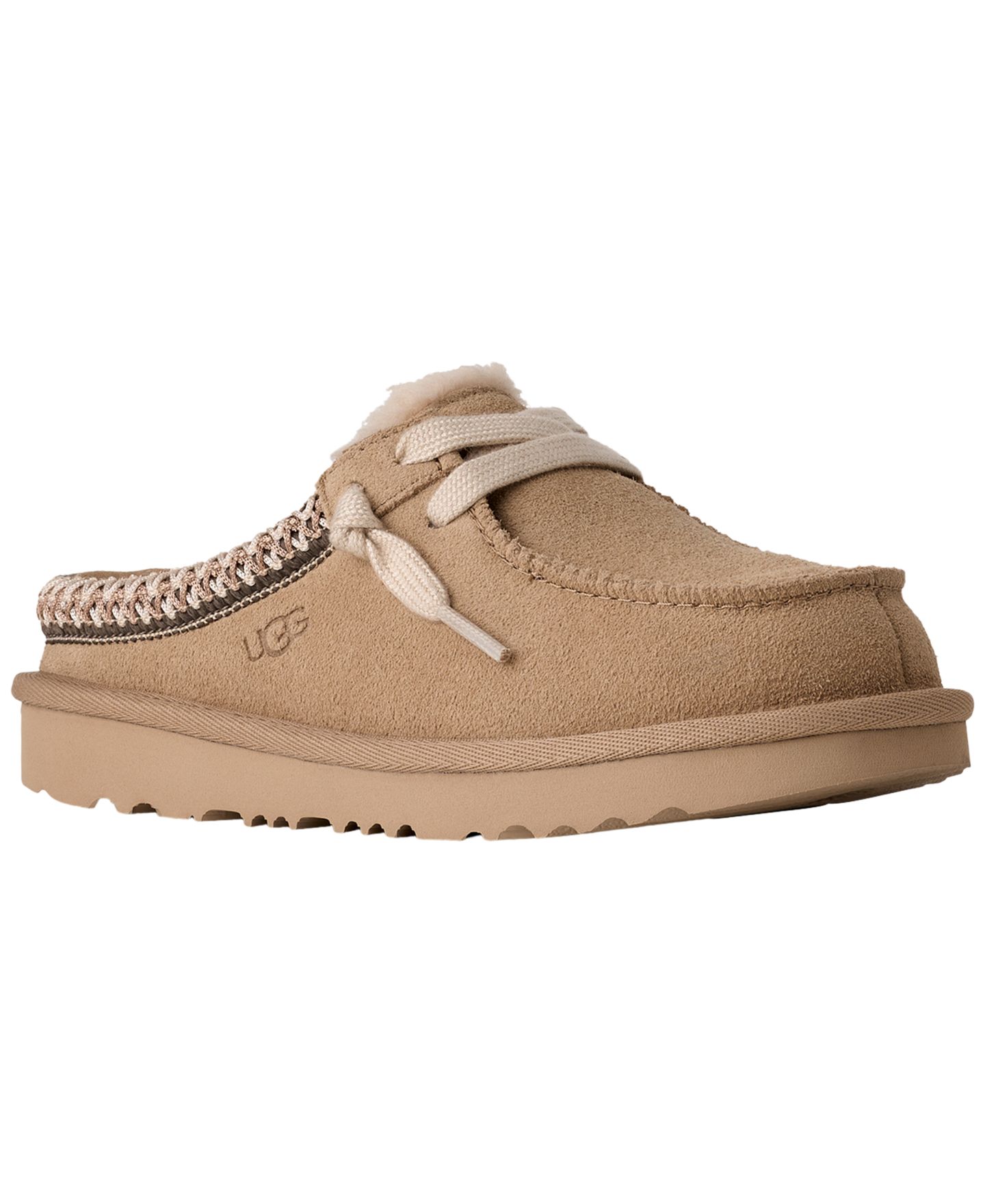 Сабо UGG® Tasman Mule Clog Round Toe Slipper для девочек, цвет: Песочный — фото 1