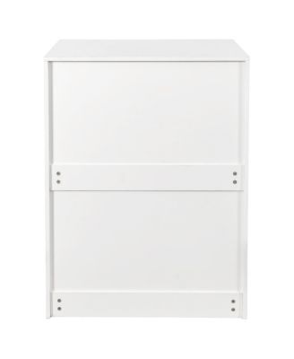 Streamdale Bookcase with Three Pulled Out Doors, 3 Tier Floor Standing, Slide Out Storage Cabinet