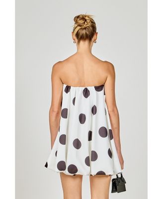 Women's Polka Dot Bubble Mini Dress