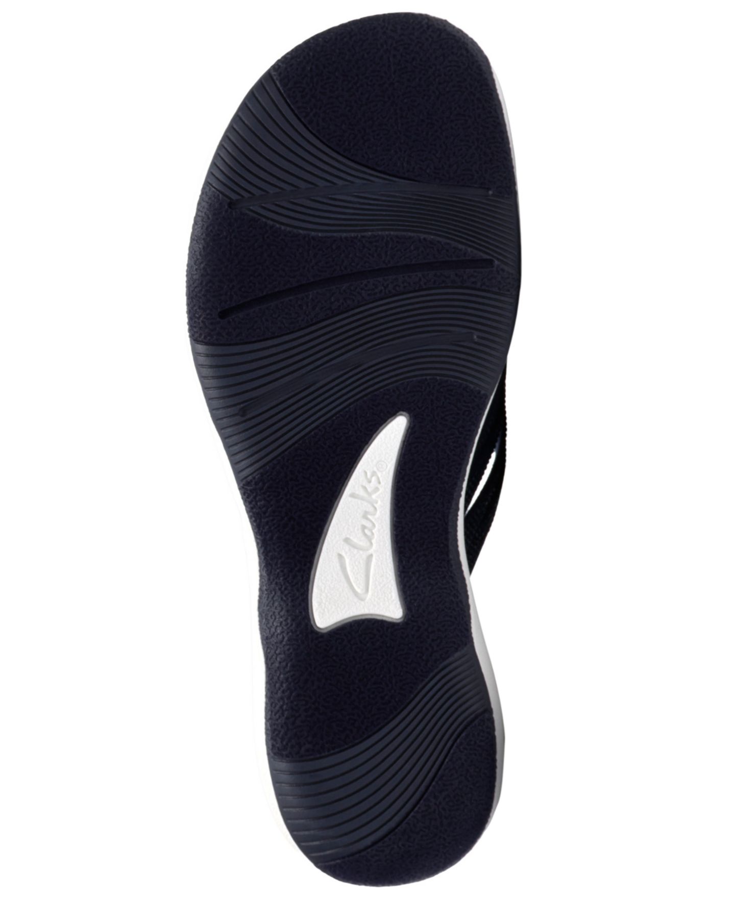 Женские сандалии Clarks Breeze Gem Flip Flop Flats, цвет: Тёмно-синий — фото 5