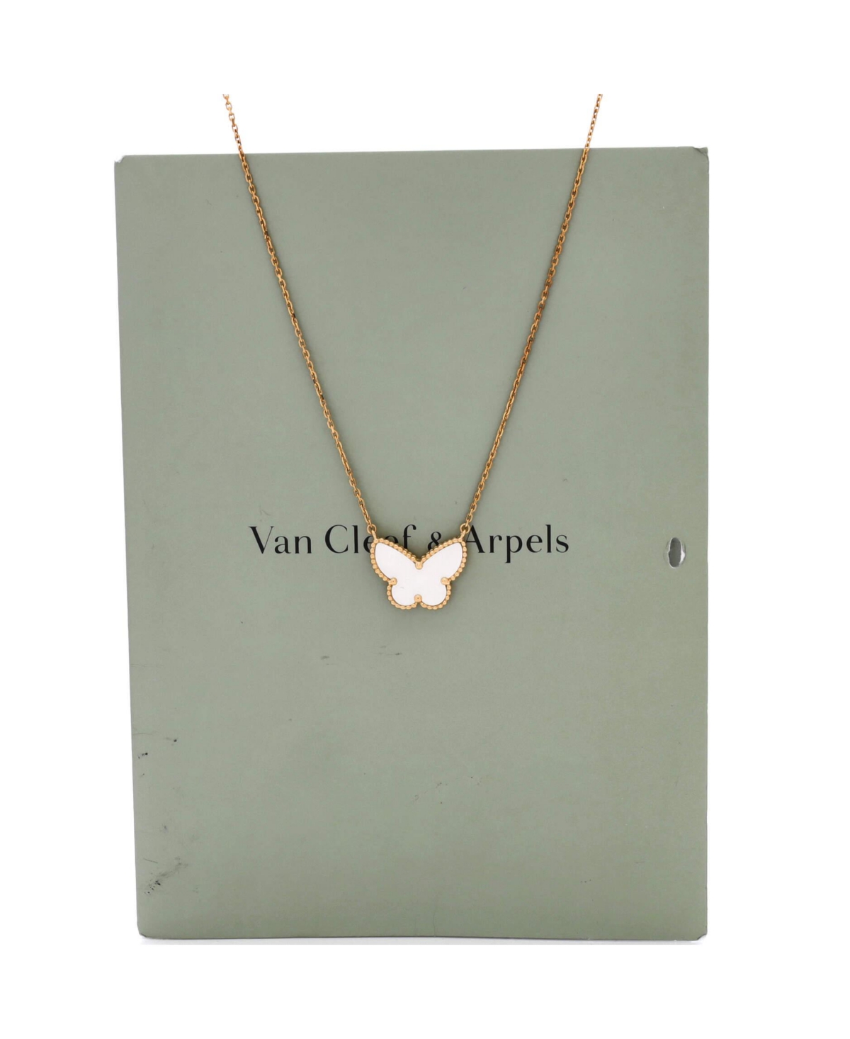 Pre-Owned Van Cleef & Arpels Lucky Alhambra Butterfly Pendant Necklace