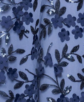 Women's Long Strapless 3D Flower Ball Gown