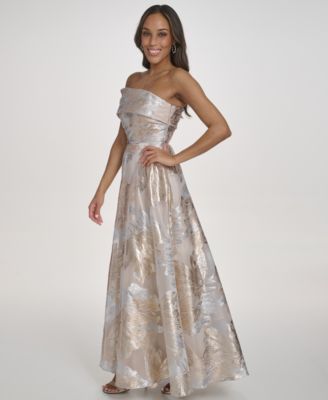 Petite One-Shoulder Ball Gown