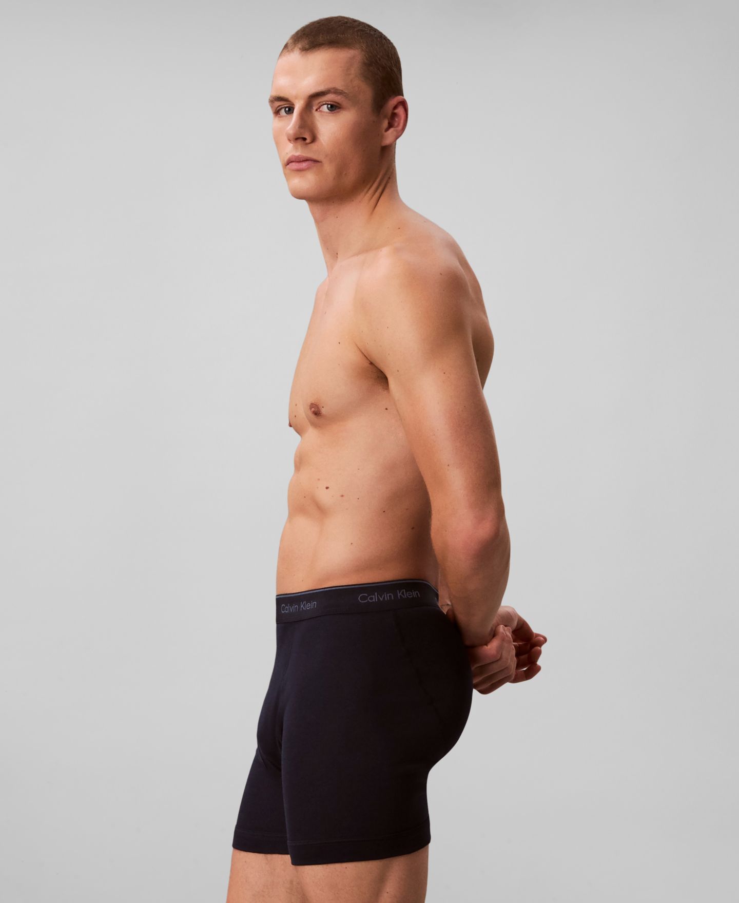Трусы-боксеры Classic для мужчин, хлопок, 5 шт. — Calvin Klein, цвет: Серый / Розовый — фото 2