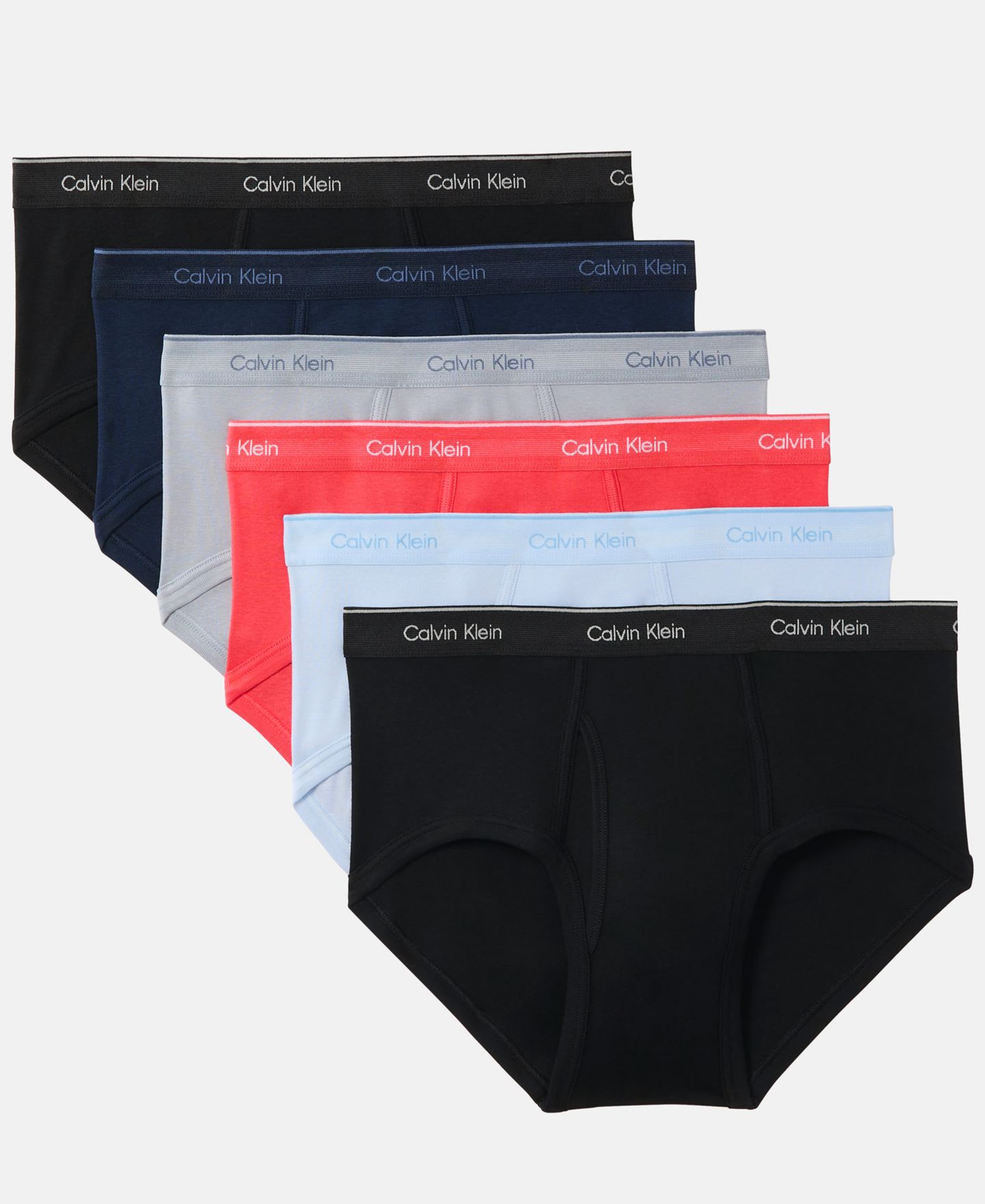 Трусы-брифы Bonus для мужчин, хлопок — Calvin Klein, цвет: Чёрный / Серый — фото 1