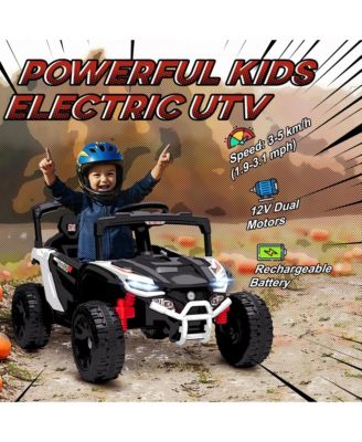 12V Kids Ride On Truck with Dual Motors for 3-8 Boys Girls,