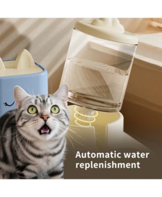 Large Capacity Automatic Pet Feeder and Waterer, 2200ML Water &1800ML Food, Smart Timer