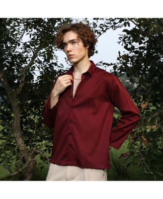 Men's Satin Oversized Shirt