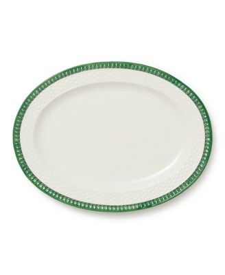 Le Jardin Embossed Rattan Oval Platter