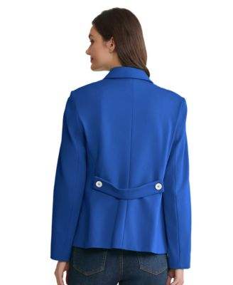 Women's Open Front Faux Double Breasted Jacket