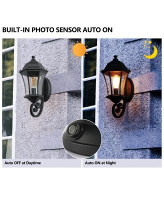 2-Pack Vintage Wall-Mounted Outdoor Lantern Light – Elegant Black Metal Sconce for Porch, Patio, and Garden Lighting (Bulb Not Included