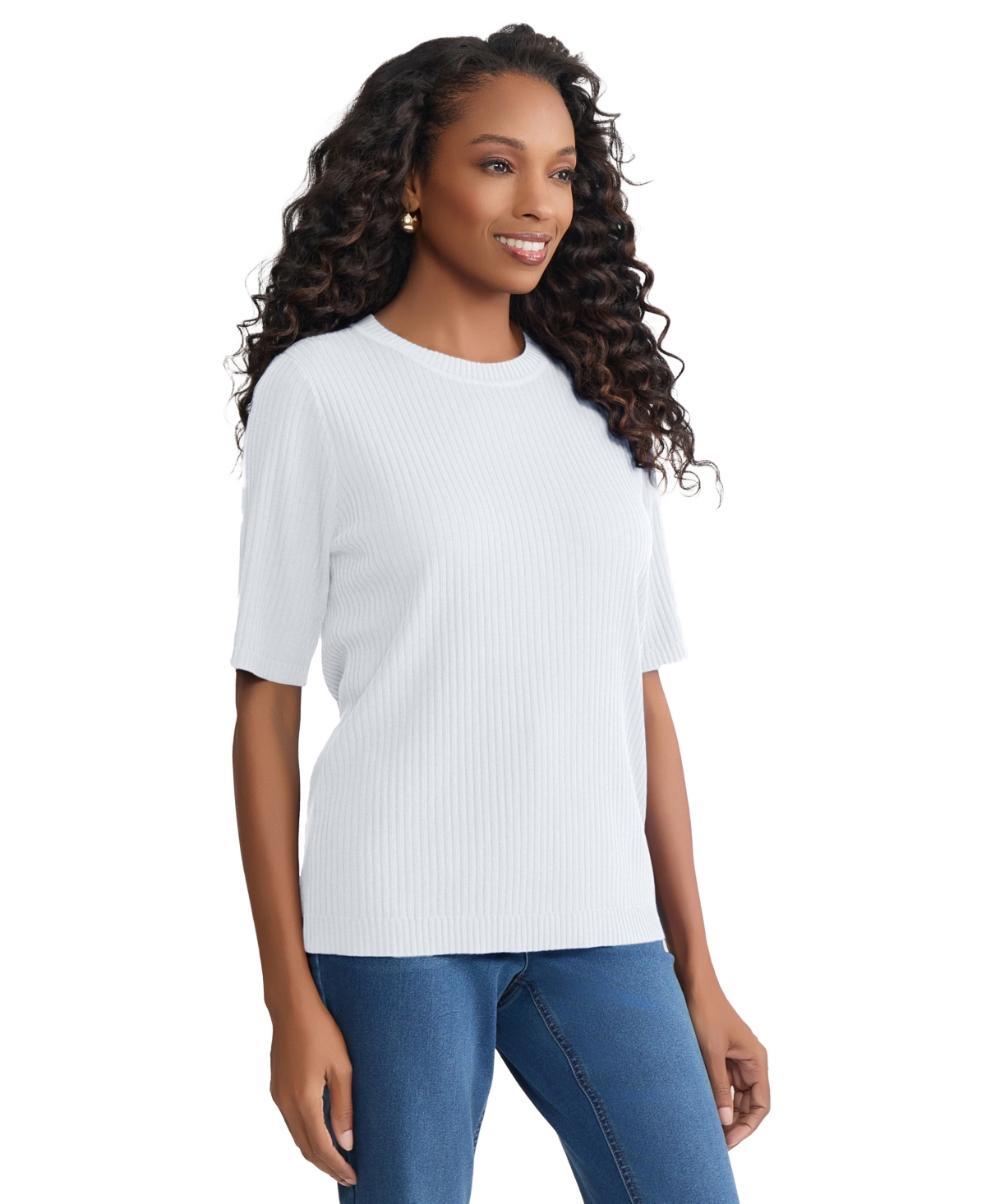 Jones New York Women's Sutton Crew Neck Top