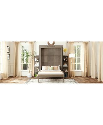 Rotating Queen Murphy Bed with Hidden Cabinet