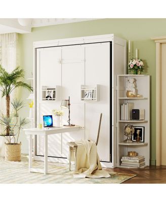 Rotating Queen Murphy Bed with Hidden Cabinet