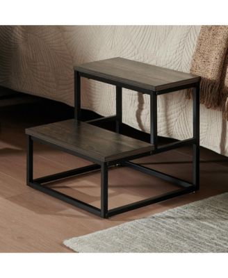 Axel 2-Step Step Stool – Lightweight, Durable & Modern Design Wooden Steps & Metal Frame, Compact Ladder for Adults
