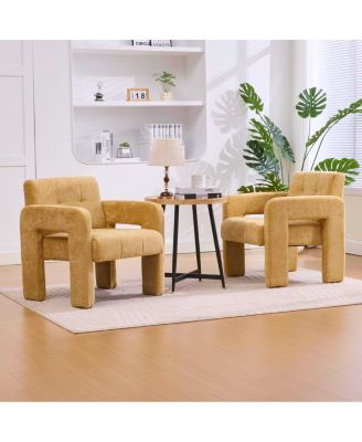  Modern Minimalist Casual Upholstered Armchair for Living Room, Bedroom, Office