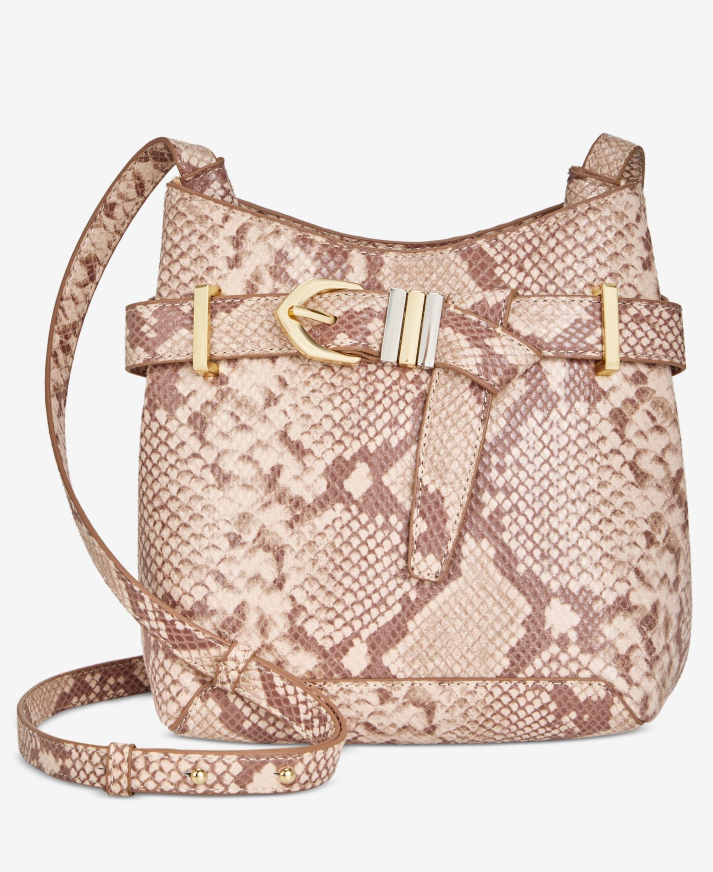 Женская сумка I.N.C. International Concepts Nailaa Belted Snake Crossbody, цвет: Тёплый карамельный — фото 1