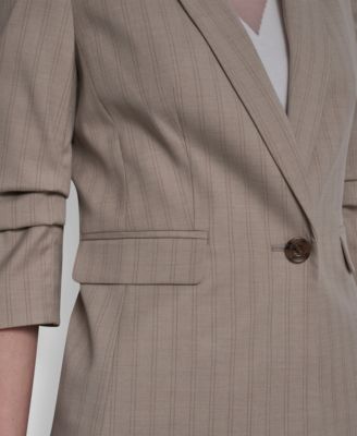 Women's Vertical Pinstripe Blazer Jacket