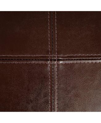  Emilia Chocolate Brown Bonded Leather Dining Chairs - Set of 2