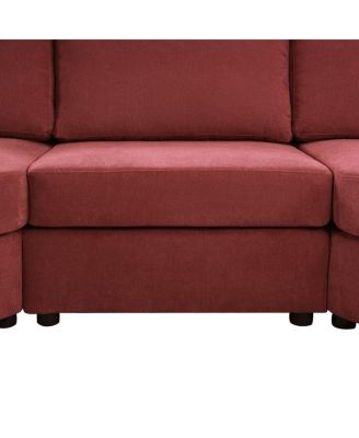 3-seater 129" Curved Upholstered Sofa Couch, Dark Gray