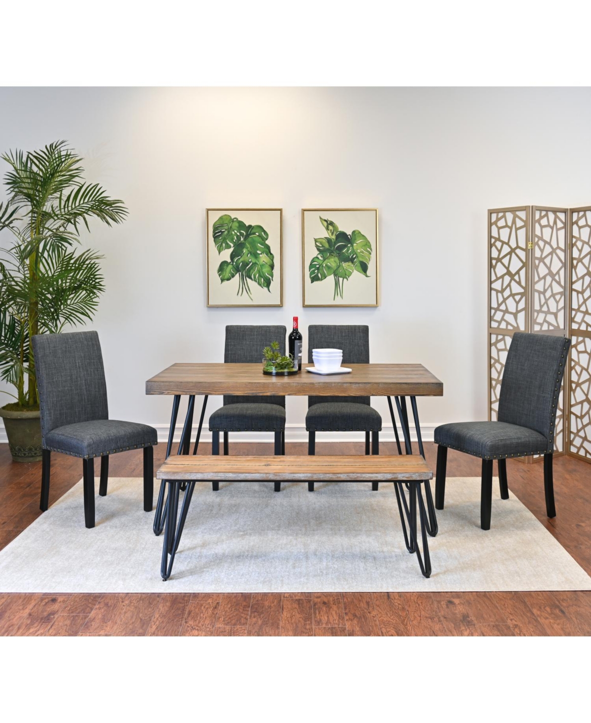 Streamdale Furniture Amisos 6-Piece Dining Set Distinctive Style for Your Dining Space