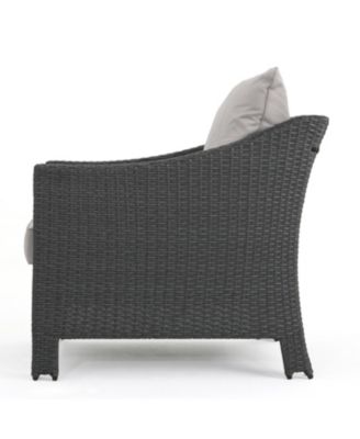 Wicker Club Chairs with Water-Resistant Cushions (Set of 2)