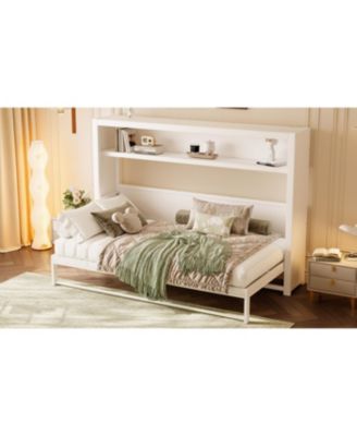 Twin Size Murphy Bed with Shelves