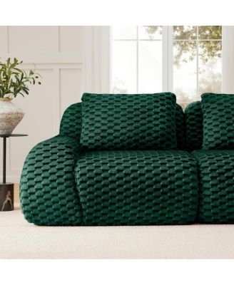  Modern Modular Flannelette Sectional Sofa - Green
