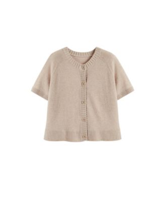 Women's Lightweight Wool-Cashmere Button-Front Tee