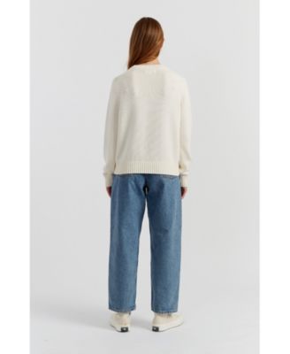 Women's Hand-Embroidered Miffy Sweater