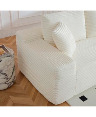 150" Oversized Cloud Couch with Cup Holders & USB Ports